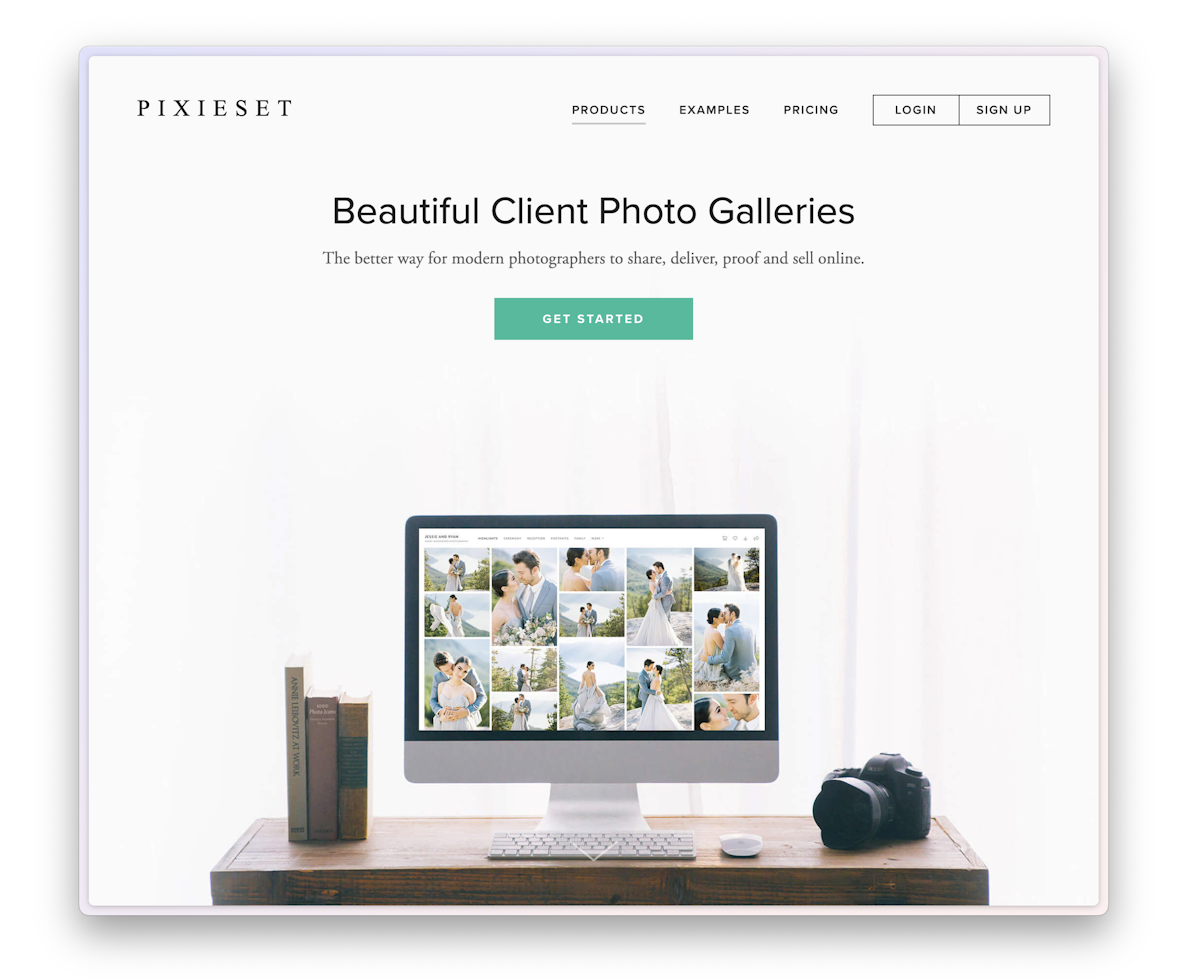 Pixieset Landing Page