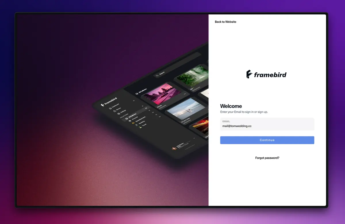Create a Framebird Account