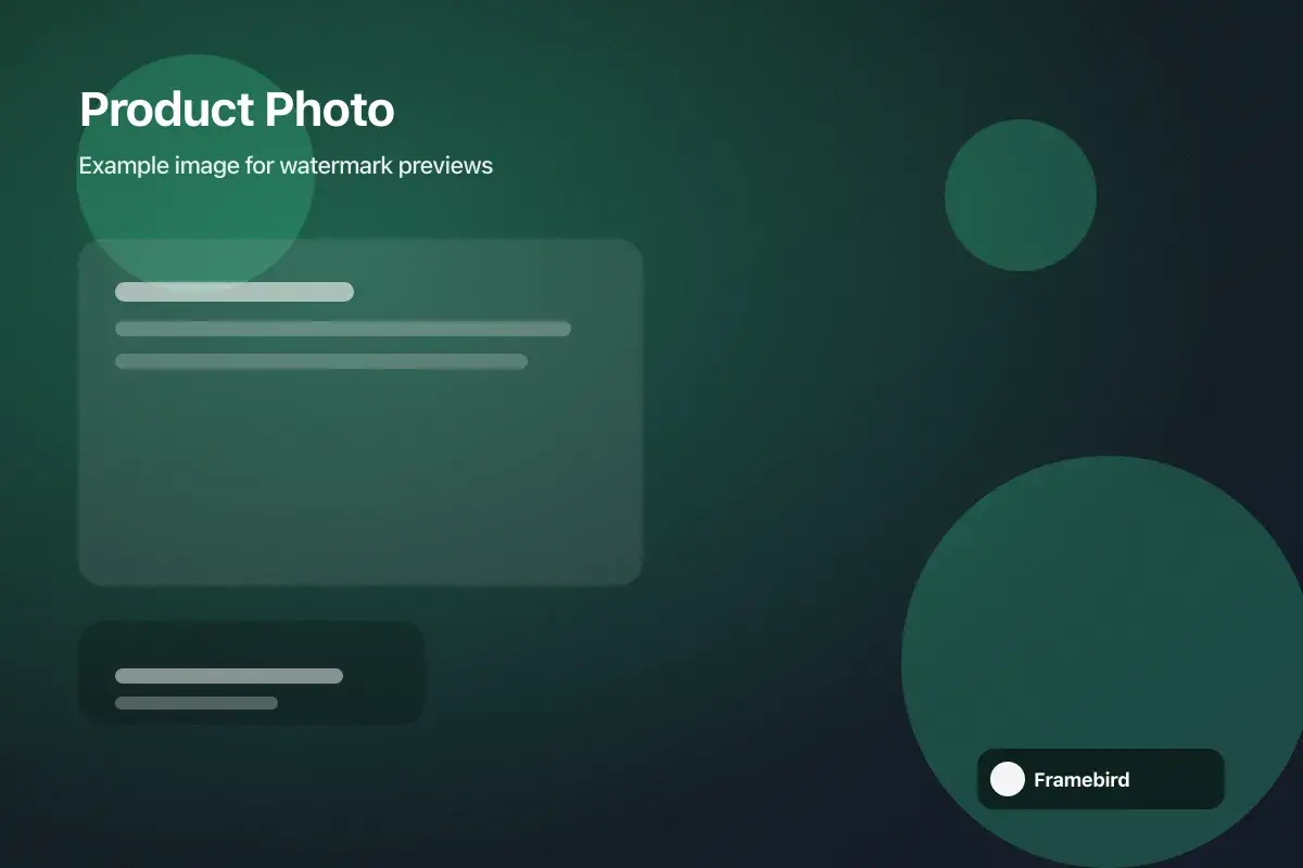 Example product photo after adding a corner logo watermark