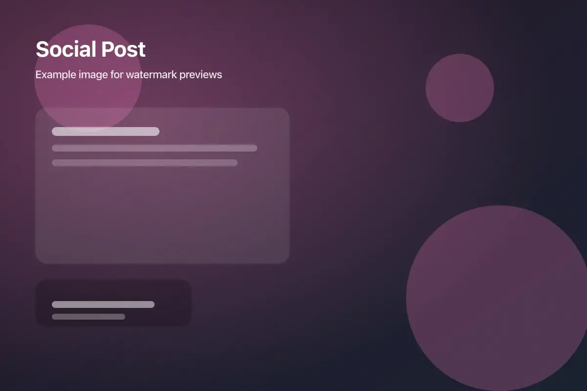 Example social image before watermarking